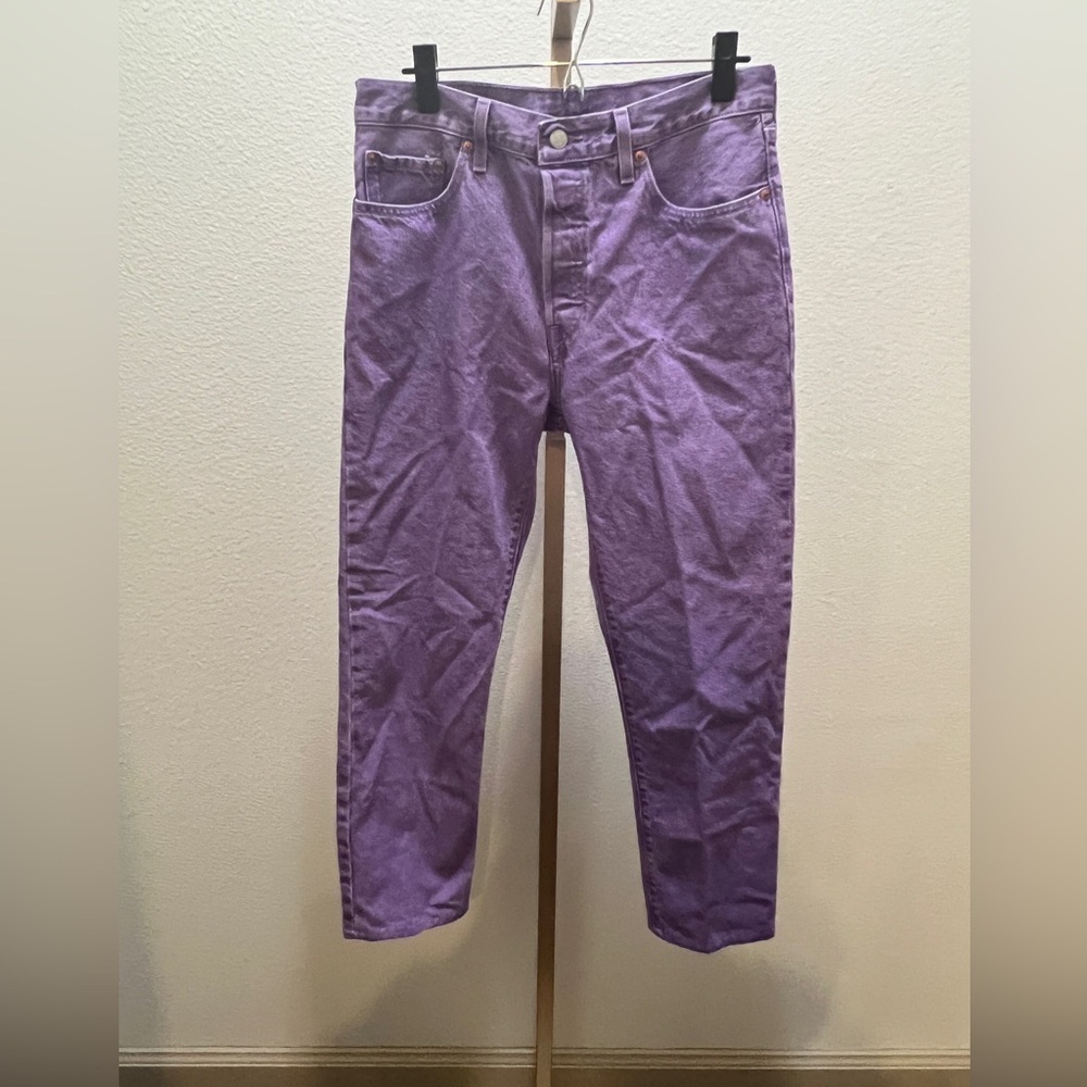 Levi’s fresh 501® ORIGINAL CROPPED WOMEN"S JEANS purple Sz 29 X 26